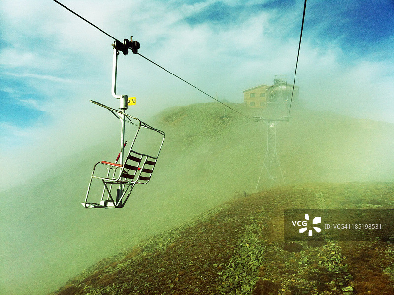 通往斯涅日卡的缆车图片素材