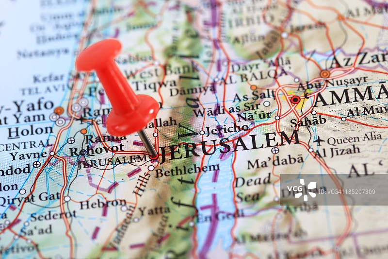 耶路撒冷地图，以色列图片素材