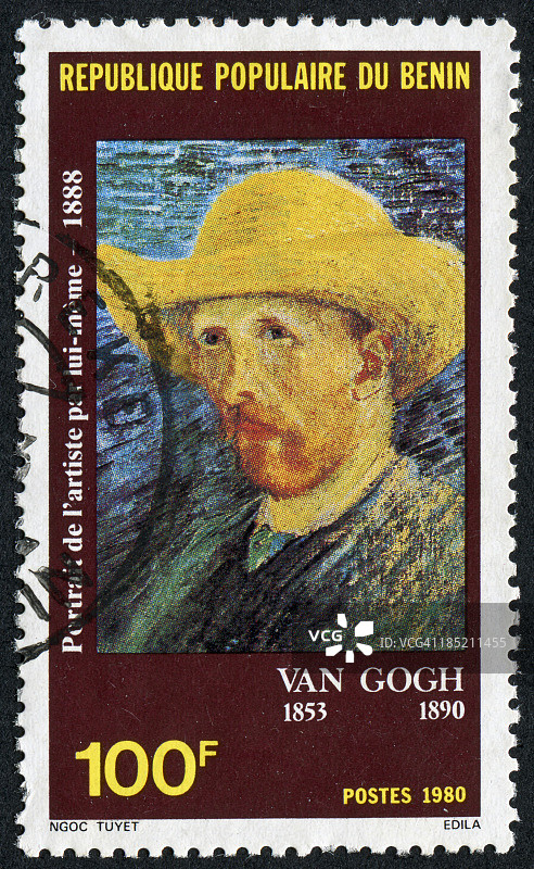 梵高的邮票图片素材
