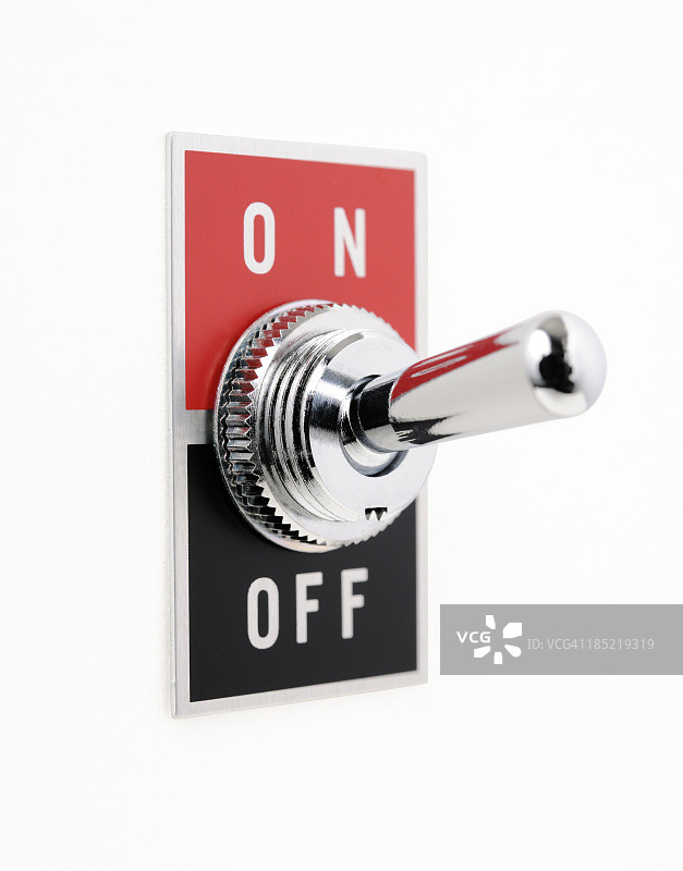 白色背景上的ON OFF开关图片素材