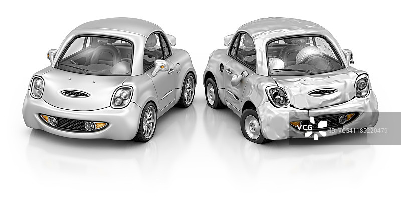 新旧破损车辆图片素材