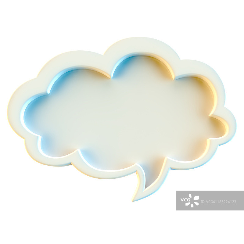 白色背景上的孤立对话气泡图片素材