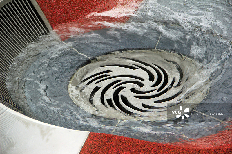 排水沟里的流水图片素材