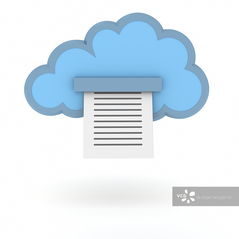 在云计算中打印文档图片素材