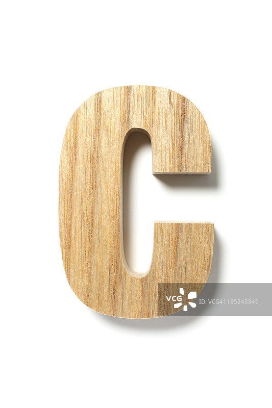 木制字母C图片素材