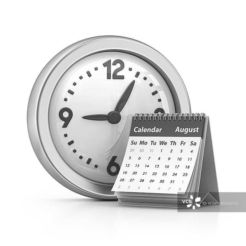 日历和时钟图片素材