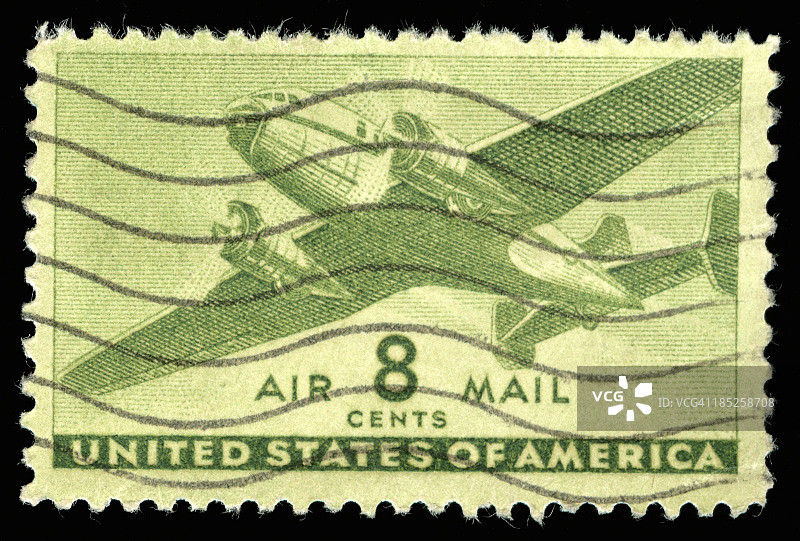 美国1941年8美分航空邮票图片素材