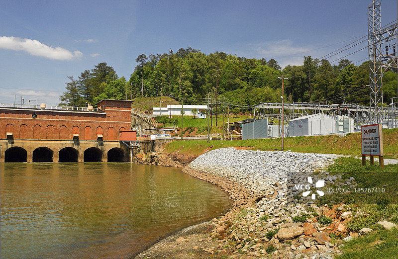 亚特兰大佐治亚州摩根瀑布水力发电站图片素材