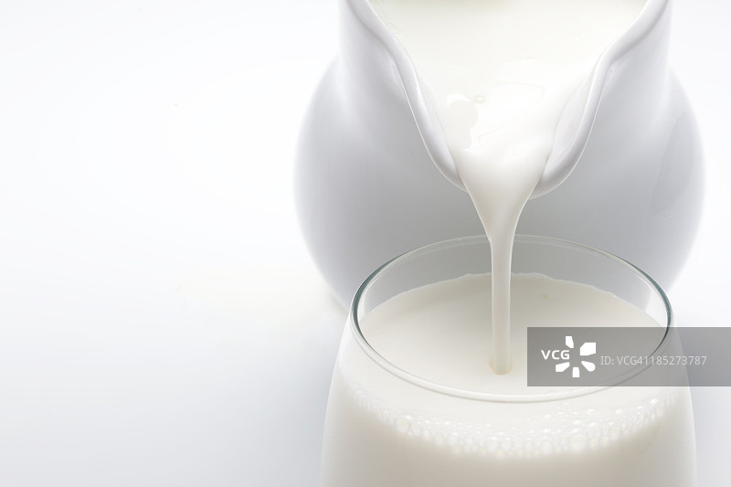 倒入牛奶图片素材