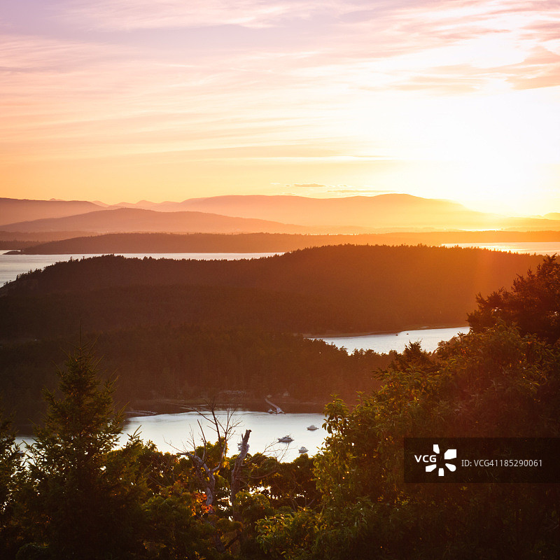 圣胡安群岛日落图片素材