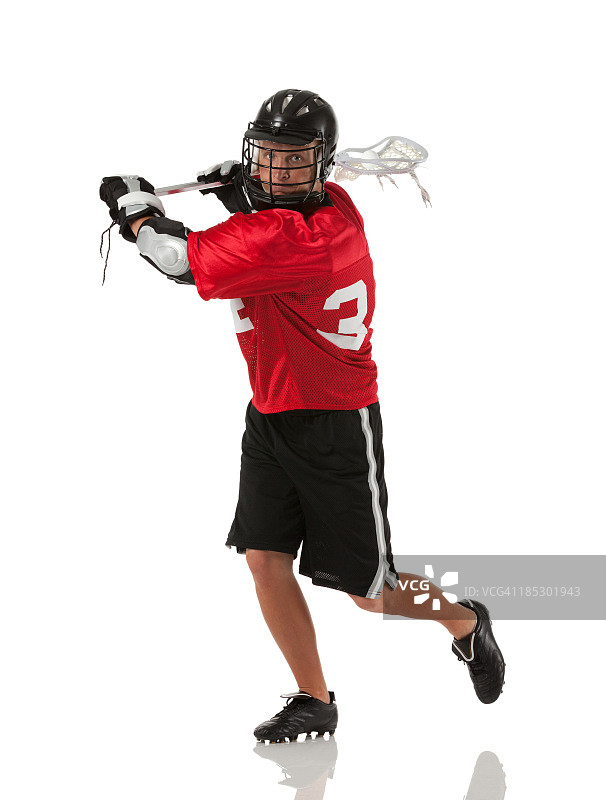 男人打长曲棍球图片素材