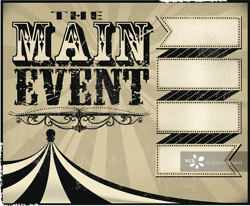 带有banner的主活动 - 复古马戏团帐篷图片素材