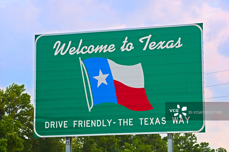 德克萨斯欢迎标志图片素材