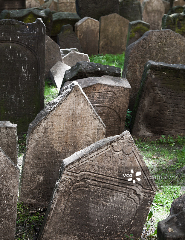 布拉格的犹太公墓图片素材