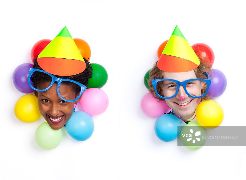 生日/派对情侣小丑表演图片素材