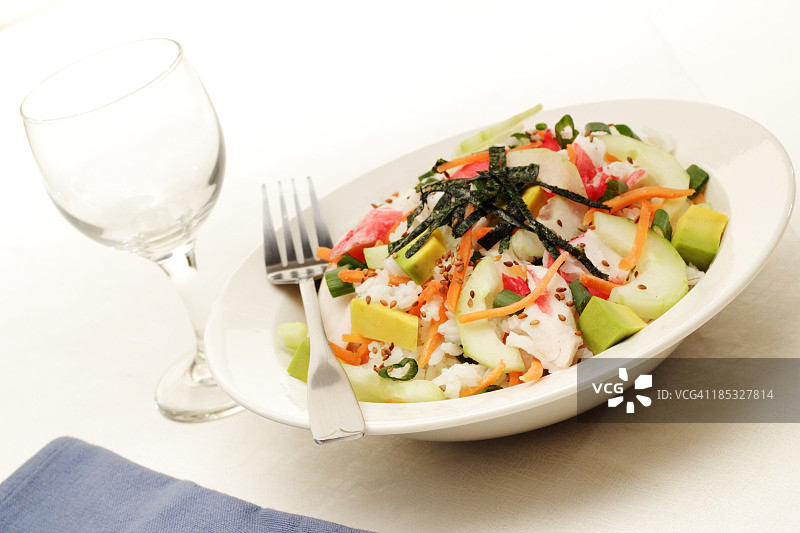 加州卷沙拉图片素材