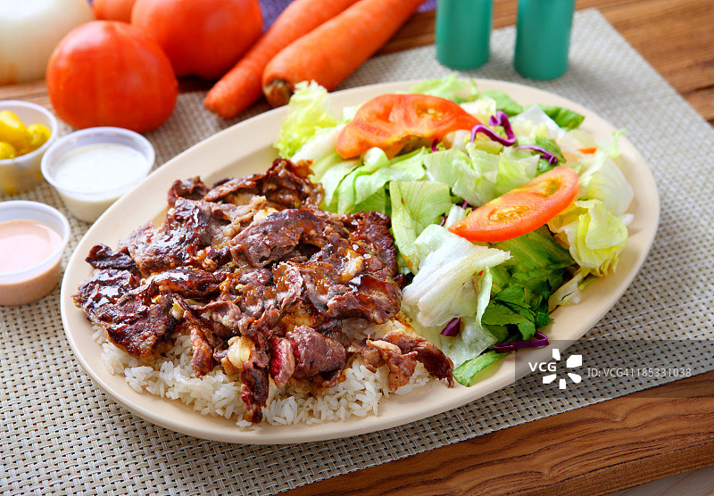 照烧牛肉套餐图片素材