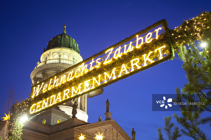 柏林宪兵广场圣诞市场图片素材