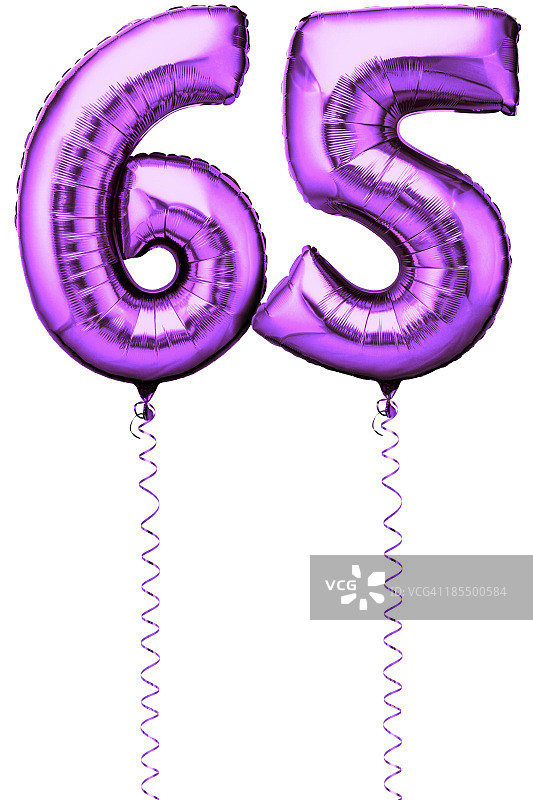 数字65形状的粉色气球图片素材