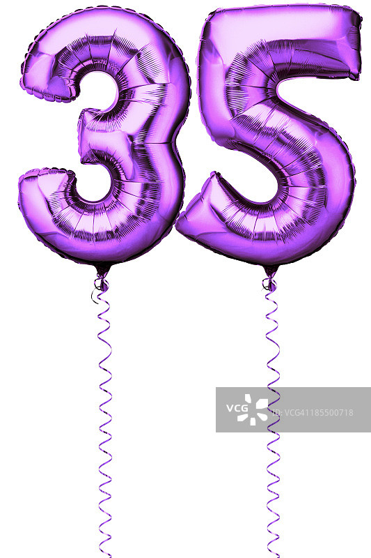 粉色35数字气球图片素材