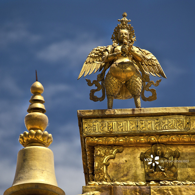 金色神鸟 - 罗布林卡图片素材