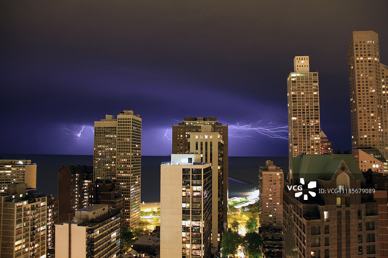 芝加哥闪电图片素材