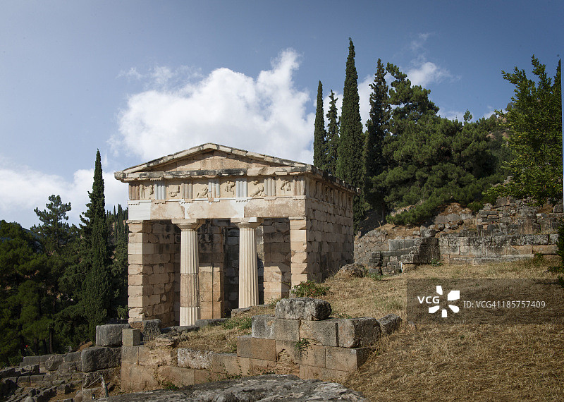 德尔斐的雅典国库图片素材