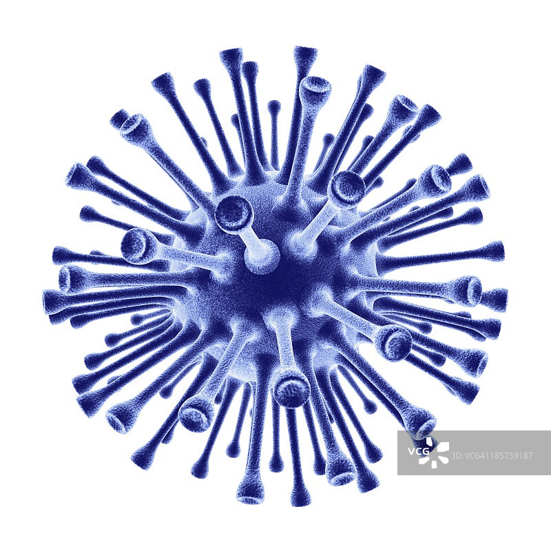 H1N1流感病毒颗粒，艺术作品图片素材