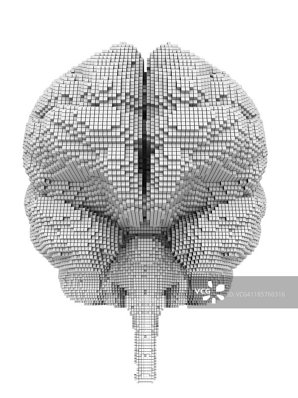 像素化大脑艺术作品图片素材