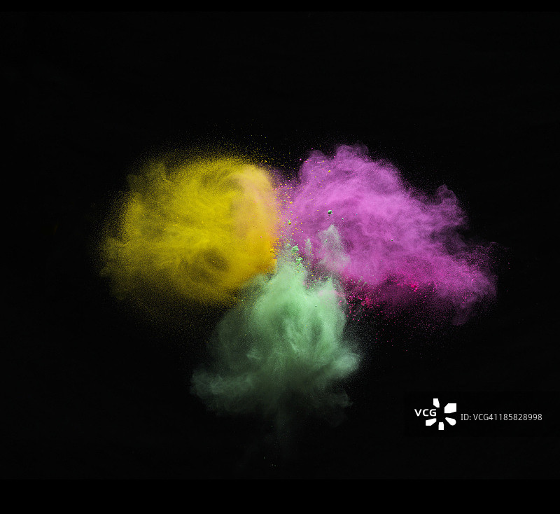 彩色粉末爆炸图片素材