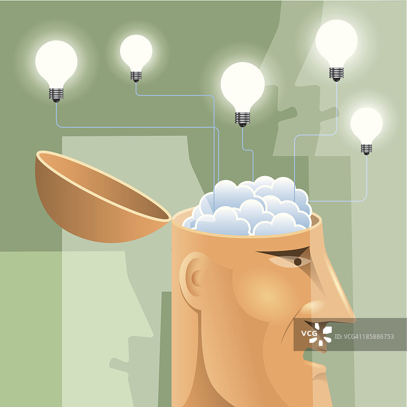 人脑概念图片素材