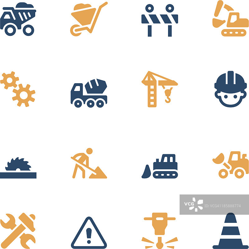 建筑图标 - 彩色系列图片素材