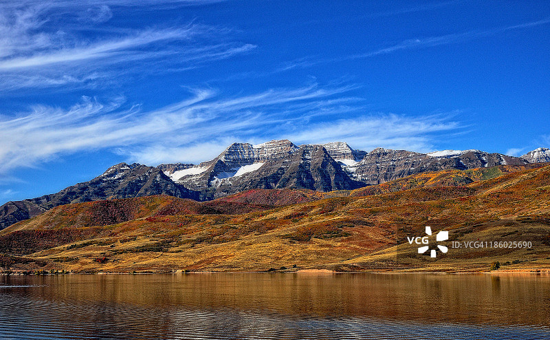 犹他州秋日的蓝天图片素材