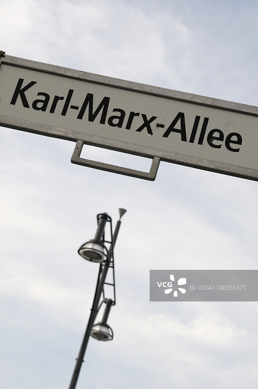 柏林卡尔·马克思大街标志图片素材