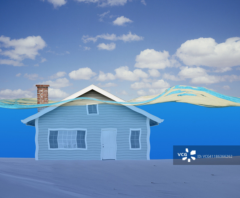 水下房屋图片素材