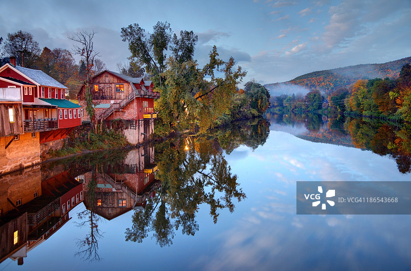 谢尔本瀑布，马萨诸塞州图片素材