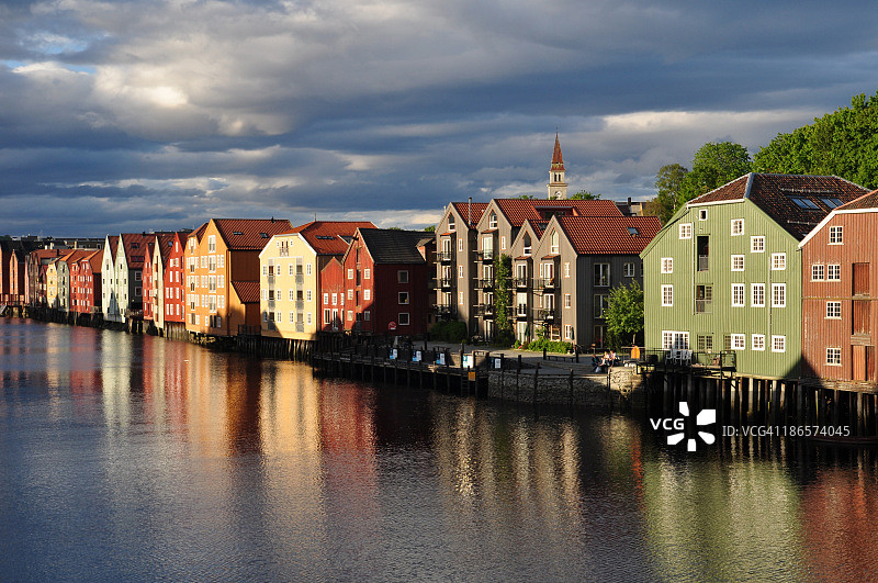 特隆赫姆，巴克克兰的日落图片素材