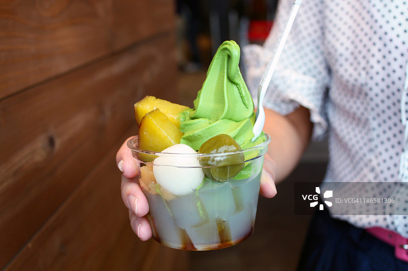 抹茶口味的馅蜜图片素材