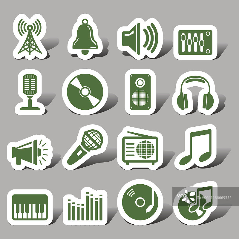 多媒体界面图标图片素材