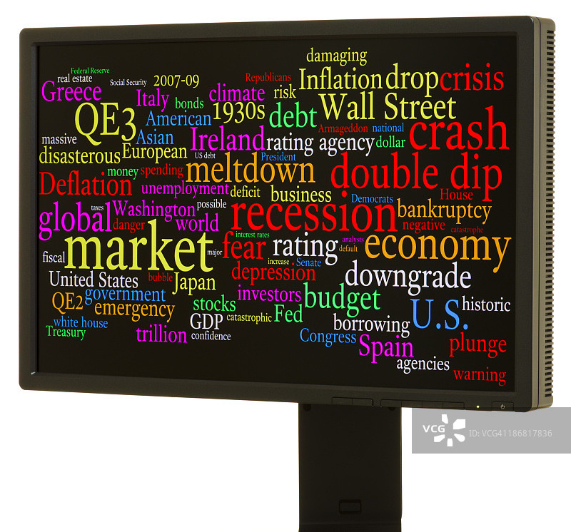 经济危机词云图片素材