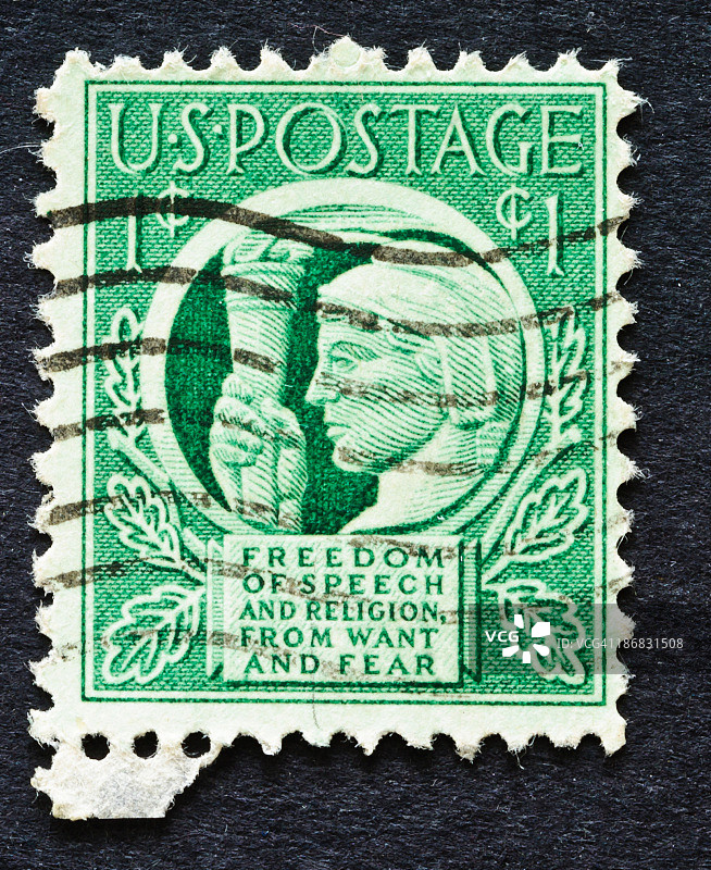 四大自由邮票图片素材