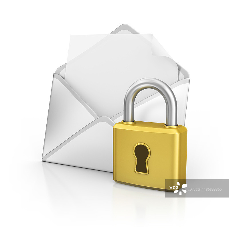 带锁挂锁的信件图片素材