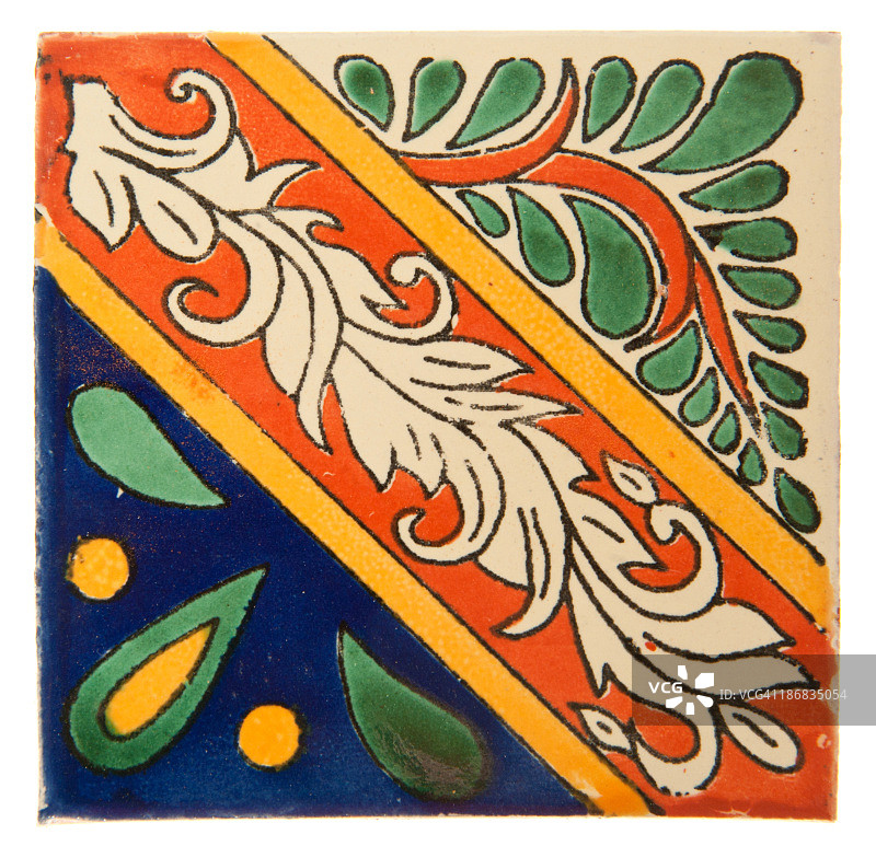 塔拉韦拉手工墨西哥瓷砖图片素材