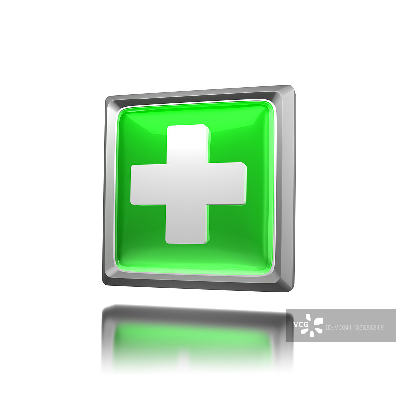 绿色加号图标图片素材