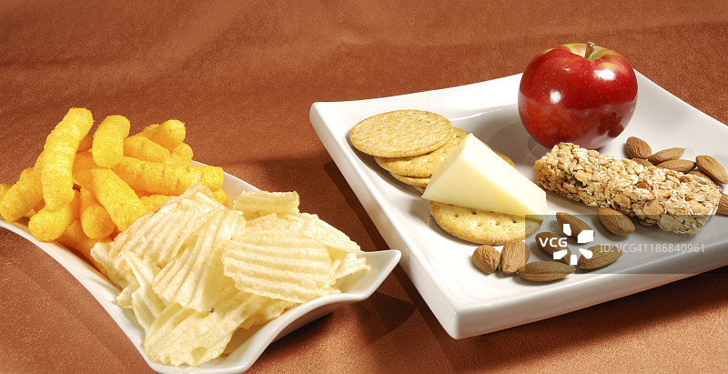 健康与不健康的零食图片素材