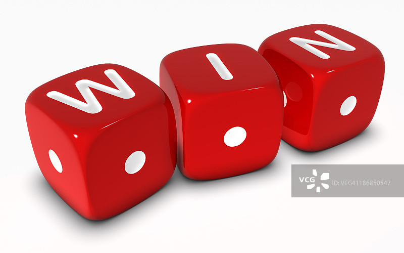 骰子：赢图片素材