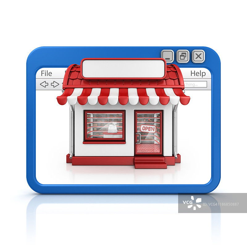 浏览器中的商店图片素材