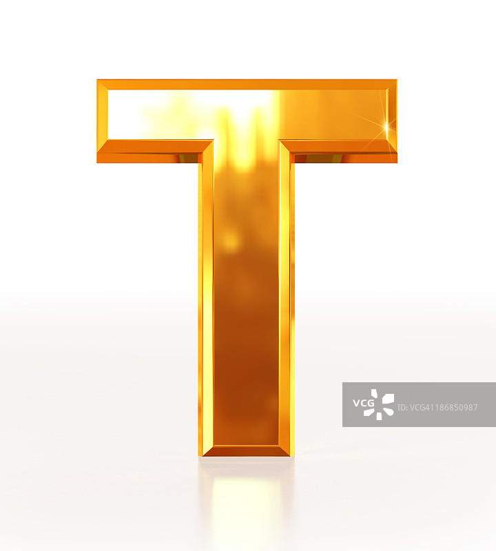金色字母T图片素材