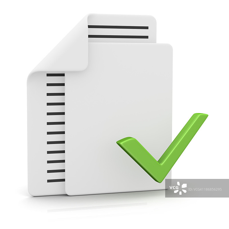 文件与对勾标记图片素材