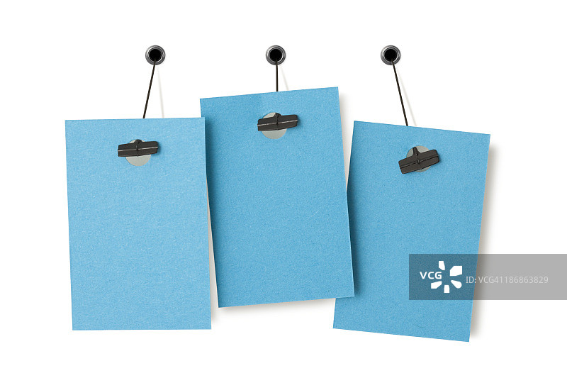 标签上的三个蓝色空白价格标签图片素材